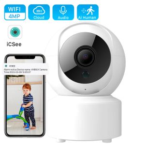 Kameras Anbiux 4MP IP WiFi -Kamera 1080p Wireless Babyphone 3MP AI Tracking Videoüberwachungskamera Mini Innen CCTV -Überwachungskamera