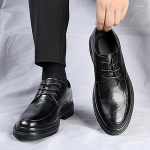 Casual Shoes Men's Leather Fashion Trends Groom Wedding Oxford Business Dating Party Office Comfort Versatile