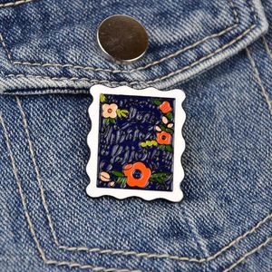 Brooches Creative Flower Po Frame Enamel Pin Metal Fashion Clothing Brooch Badge Gift Jewelry Accessories