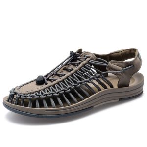 Sandali di grandi dimensioni uomini sandali romani baotou spiaggia scarpe scarpe casual estate vietnam sandali sandalie chaussure homme femme