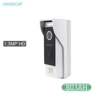 Campanelli homsecur 4 filo b03ah in lega di alluminio telecamera per campanelli HD HD 110 ° impermeabile 1.3MP per serie HDK Videoudio Home Intercom