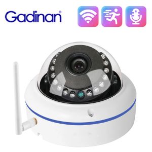 Kameras Gadinan WiFi 2,8 mm WidanGle Iens Sicherheit IP -Kamera Audio 5MP vandalprofessionelle und wasserdichte Kuppelmetall -Videoüberwachung ICSEE ICSEE