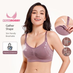 母乳育児のための看護ブラバス育児用通気性のあるシームレスプッシュアップ母乳育児ブラジャーマタニティ下着937