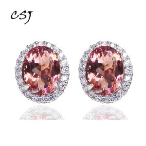 Rings CSJ Diaspore Zultanite Stud Earrings 925 Sterling Silver Color changes gems Fine Jewelry Women Lady Wedding Engagment Party Gift