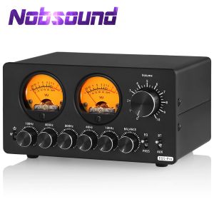 Förstärkare Nobsound EQ5 Pro Mini 5Band EQ Preamp Stereo Bluetooth Equalizer Home Desk Audio Processor med VU Meter