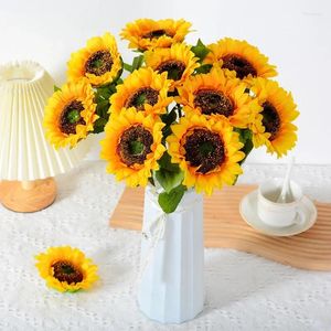 Dekorative Blumen Simulation der Sonnenblume Home Wohnzimmer Dekoration Seidenblume Online Promi Picknick -Pographie Requisiten