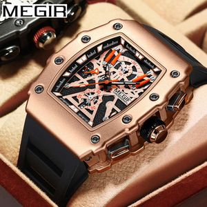 31 MEGIE Miguel Wine Barrel Shape Dominant Multi Functional Men's Watch Fangsheng Clock