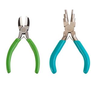 Other 2pcs Carbon Steel 6step Wire Looping Forming Pliers with Flat Nose Pliers Hand Tools Set for Loops Jump Rings Jewelry Making