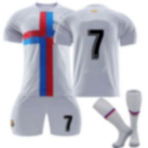 Jerseys de futebol Men's Tracksuits 2223 Barcelona Stadium 2 Away Grey No. 9 Lewan Jersey 3 0 Gavi 8 Pederry Set Men