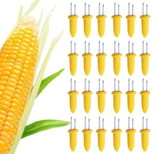 Tools 10Pcs Corn On The Cob Holders Stainless Steel Grill Skewers Double Fork Sweet