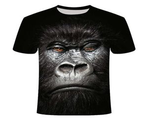 Camiseta de animal 3d camiseta engraçada de macaco gorila unissex manga curta alternativa hip hop harajuku streetwear camise
