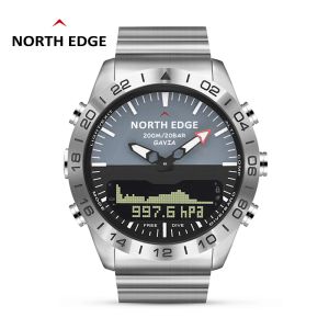 Pulseiras North Edge Smart Watch Men Dive Sports Digital Watch Watches Mens Luxury Full Steel Business à prova d'água de 100m de altímetro Compass