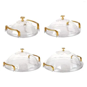 Tea Trays Cake Plate With Dome Serving Tray Handle For Breakfast Party