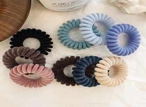 Fashion Knit Telephone Wire Hair Ties Women Girls Sweet Scrunchies Headwear Ponytail Holder Elastic Hair Band Hair Accessories9597029