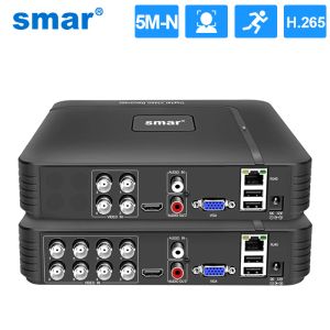 Intercom SMAR CCTV DVR Hybrid 4CH 8CH 5MN 5 in 1 AHD CVI TVI CVBS 1080p Security DVR NVR per AHD Camera IP Camera analogica