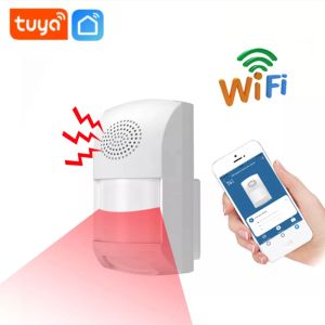 検出器TUYA WIFI PIRモーションセンサーアラームペット免疫スマートライフアプリテレコントロールワイヤレスセキュリティアラームシステムモーション赤外線検出器