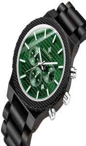 Fashion Luxury Men Woat Woat Cronografo multifunzione luminosa multifunzione in legno orologio retro sport orologi sport retrò7512656