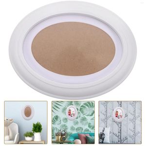 Frames 7 Inch Oval Wooden Picture Frame Wall Hanging Decoration Po Home Decorating Tool Collage