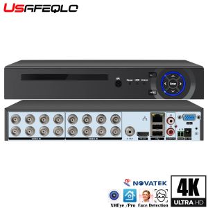 Gravador Xmeye Pro H.265 4 K DVR 4 canais Sistema de vigilância por vídeo 6 em 1 AHD TVI CVI Hybrid Mini DVR Recorder para AHD 8MP CCTV Câmera