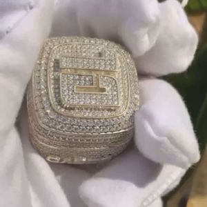 Silver Jewelry Gra Pass Diamond Tester Rings Fashion d Vvs Moissanite Man Hip Hop Ring