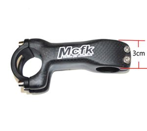 MCFK Cykelstam Kolstam Väg BICYCLE STEM MTB Kolfiber Vinkel 6 Degree Fork 286mm 318mm TreeBar Matte Cycling Parts 77160524