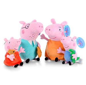 Famiglia da 30 cm di maiale di quattro peluche bambola giocattolo regalo per bambini per bambini