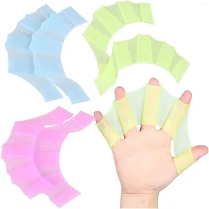 Window Stickers Silicone Swim Gear Fins Hand Webbed Flippers Training Glove Swimming Half Finger Hydra Gloves Paddles