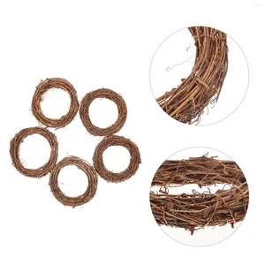 Decorative Flowers Crafts Grapevine Wreath Rattan Garland Christmas Decorations Door Window Pendant