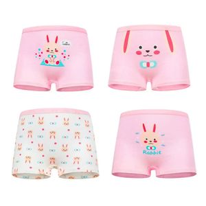 Arrivato Girls Wubered Fashion Kids Cotton Caratteri Baby Children Mancciasche Short Boxer 4pc 1-7 anni 240329