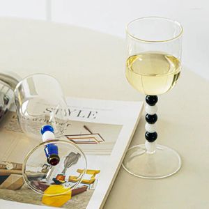 Weingläser hochwertiger Farbperlen hitzebeständige Glas Goblet Set Home Creative High-End French Champagner-Tassen