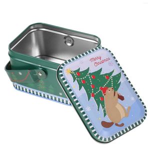 Bottiglie di stoccaggio Cancini per biscotti per biscotti di latta di Natale con coperchio Sweet Candy Tins Sugar Case