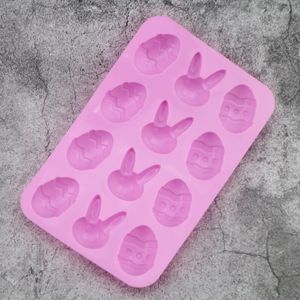 Cute Easter Bunny Silicone Egg Chocolate Cake Soap Mold Baking Ice Tray Mold Baking Round Jelly Pudding Ice Moldfor bunny shaped baking molds