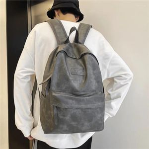 Рюкзак высококачественный мягкий кожаный мужчина мешок для ноутбука мужская рюкзаки для девочек роскошной дизайнер Back Pack большой емкость