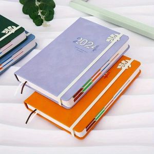 Notebooks 2024 Planner Diary A5 Strap Notebook Notepad English Schedule Book Agenda Notebooks and Notepads Writing Pads Office School