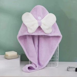 Towel Women Hair Drying Quick-dry Cap Bath Hat Microfiber Large Bow Super Absorption Turban Dry