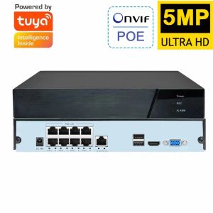 System Wouwon Tuya Smart Life 8CH 4CH POE ONVIF NVR NVR Rejestrator H.265 Kamera IP CCTV Sieć System P2P Kamera nadzoru wideo