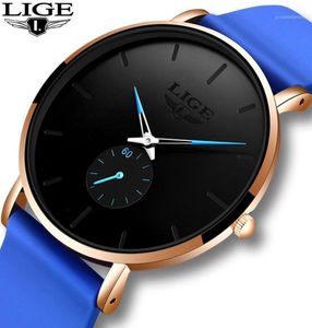 Wristwatches LIGE Fashion Simple Mens Watches Top Waterproof Quartz Wrist Watch For Men039s GftBox Relojes Hombre 20217876279