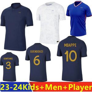 24 25 Французский Mbappe Kante Benzema Soccer Jerseys 2025euro Cup Fans Version Version Griezmann Giroud Maillot de Foot Men Shirting Kid