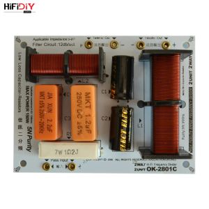 Akcesoria Hifidiy OK2801C 2 Way 2 Głośnik (Tweer + Bass) HiFi głośniki filtry Crossover częstotliwości audio Crossover