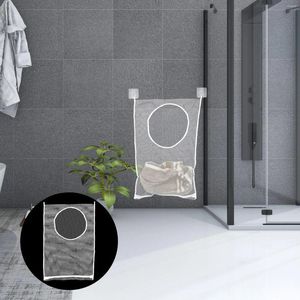 Tvättpåsar 2 datorer Klädkorg hängande väska resestrumpor Etiketter Polyester Mesh Hamper