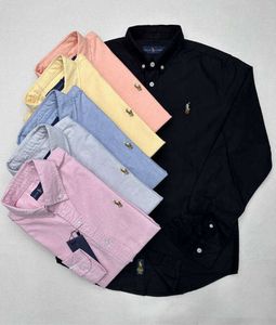 Fashion S Polo Mens 2024S Casual Long Sleeve Spring And Autumn Business Cotton Oxford Non Iron Slim Paul Formal Shirt High leeve pring lim hirt 1155ess