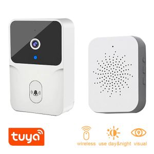 Türklingel Tuya WiFi Video Türklingel Wireless HD -Kamera PIR Bewegungserkennung IR Alarm Security Smart Home Door Bell WiFi Intercom für Zuhause