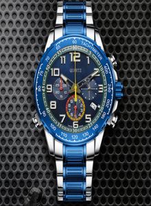 New Design Mens Watches Chronograph Quartz Movement Male Clock Luxury Business Wristwatch F1 Designer Watches for Men Watch montre7381403