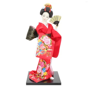 Decorative Figurines Japanese Kimono Geisha Figurine Statue Decor Home Scandinavian Asian Girl Kokeshi Resin Ornaments Desktop Oriental