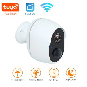 読者Tuya Smart Life 1080p IP65屋外ワイヤレスバッテリーカメラ充電式バッテリー6000MAH WiFi IP監視サイレンアレクサグーグル