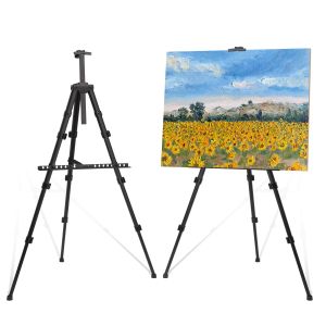 Monopods Aluminum Alloy Easel Bracket Folding Telescopic Tripod Sketch Art Student Portable Painting Special Display Stand