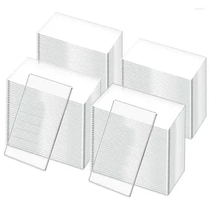 Decorazione per feste 50 pezzi Clear Place Acrylic Place Cards Nomi degli ospiti Sedili Piatti rettangolo vuoto per segni