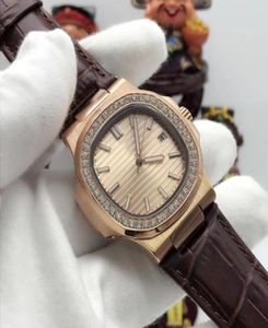 10 Clour Top Mens Watches自動機械式時計豪華なダイヤモンドベゼルオリニガルレザーストラップ高品質のサファイアメンドレス9691546