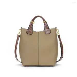 Shoulder Bags Leather Women's Bag 2024 Shoku Ladies Hand With Short Handles Purses And Handbags Luxury Designer Female