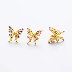 Stud Earrings 5Pcs/Lot Zircon 20G Stainless Steel Large Butterfly Ear Bone Studs For Women Fashion Jewelry Screw Teens